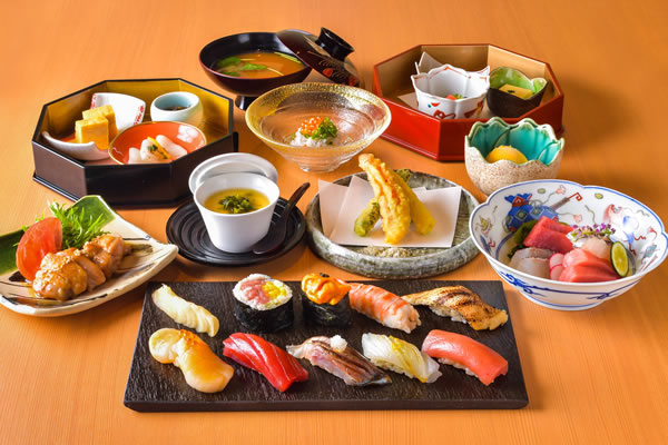 月替わりのコース料理とともに、至高の一貫を味わう　のイメージ